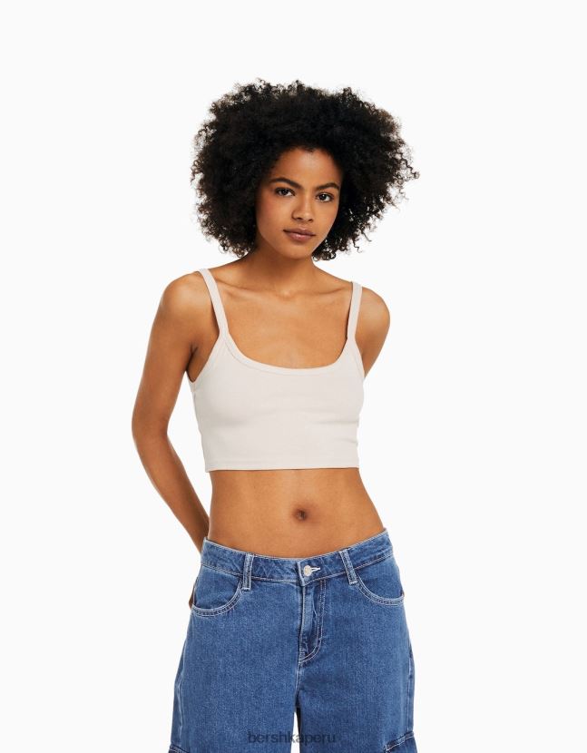 arena Bershka unisexo camiseta sin mangas corta 806J6B3750