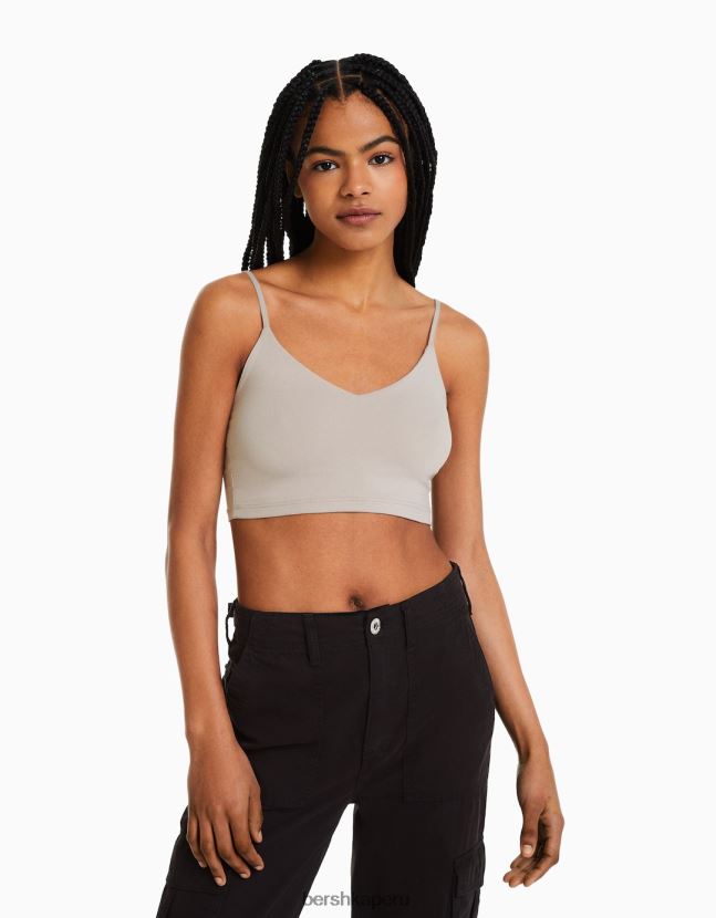 arena Bershka unisexo top corto con tiras 806J6B3761