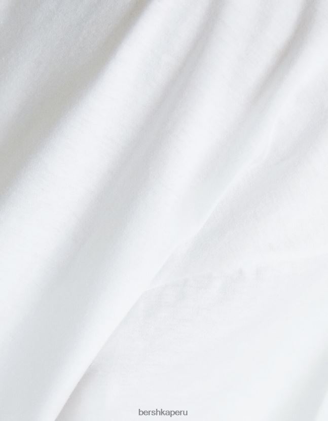 blanco Bershka unisexo camiseta de manga corta con estampado de billie eilish 806J6B3765