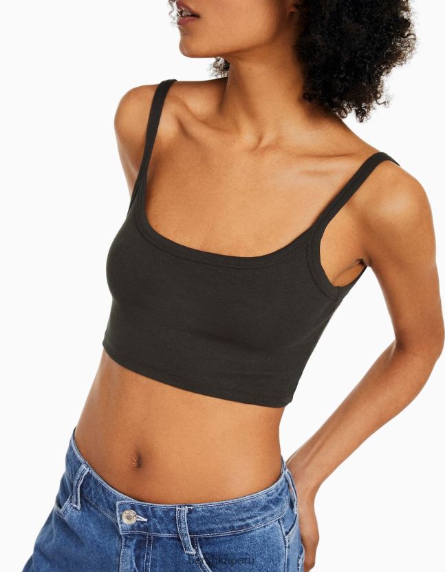 gris oscuro Bershka unisexo camiseta sin mangas corta 806J6B3752