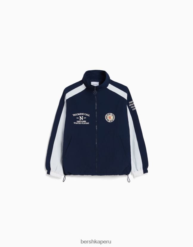 Armada Bershka unisexo chaqueta de nailon con rayas en contraste 806J6B4154
