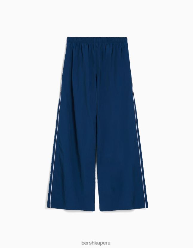 azul Bershka unisexo pantalones de nailon con ribetes laterales 806J6B3894