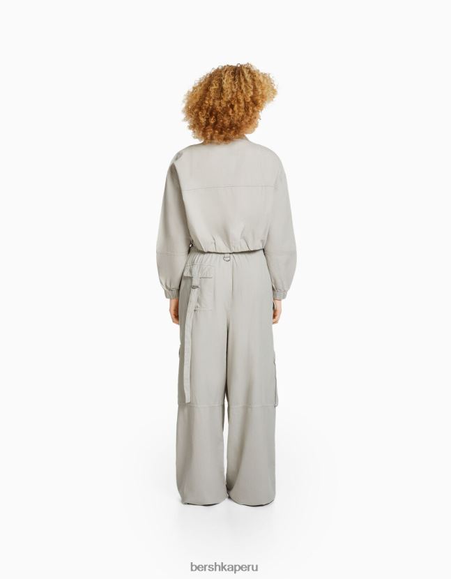 gris Bershka unisexo pantalones cargo de pulpo rústico 806J6B3888