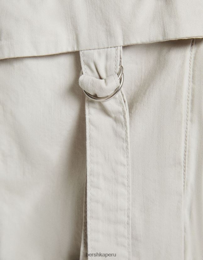 gris Bershka unisexo pantalones cargo de pulpo rústico 806J6B3888