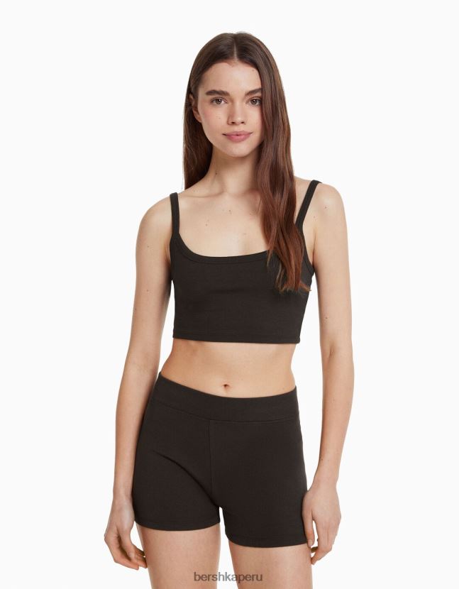 gris oscuro Bershka unisexo pantalones cortos culotte 806J6B3881