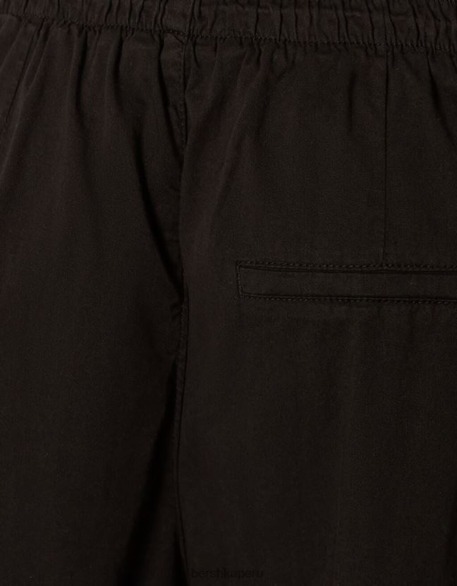 negro Bershka unisexo pantalones de chándal de paracaídas holgados 806J6B3910
