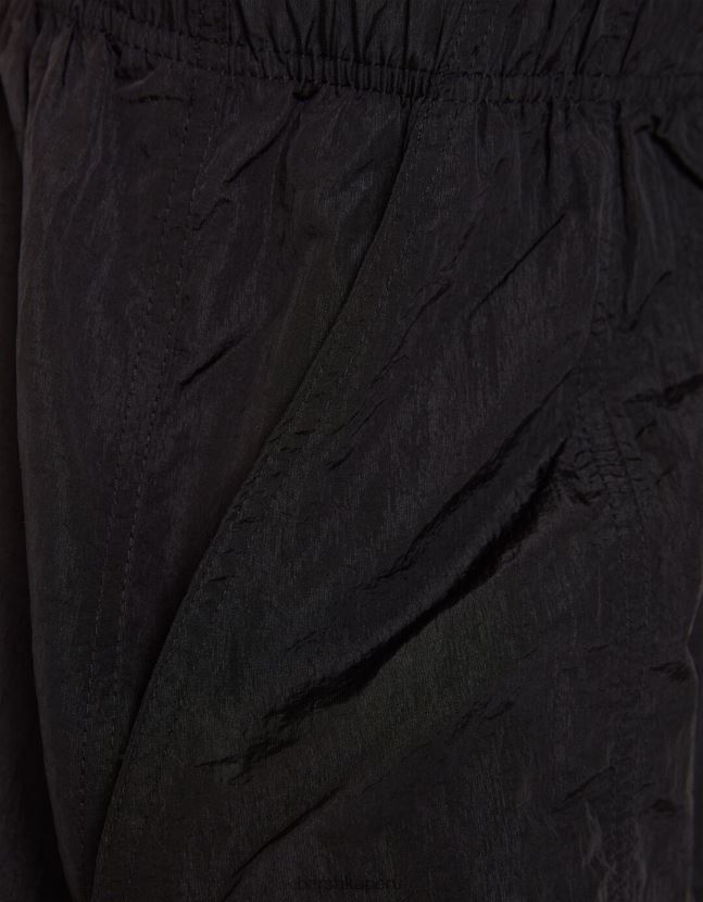 negro Bershka unisexo pantalones de paracaídas de nailon 806J6B3896