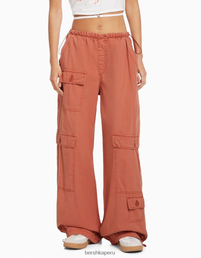 rosa Bershka unisexo pantalones de paracaídas de carga 806J6B3900