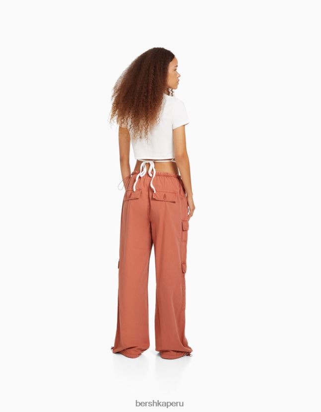 rosa Bershka unisexo pantalones de paracaídas de carga 806J6B3900