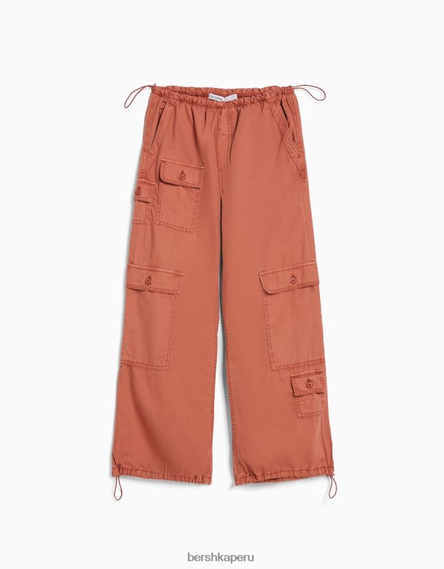 rosa Bershka unisexo pantalones de paracaídas de carga 806J6B3900