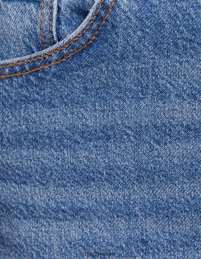 azul Bershka unisexo vaqueros confort con abertura lateral 806J6B3994