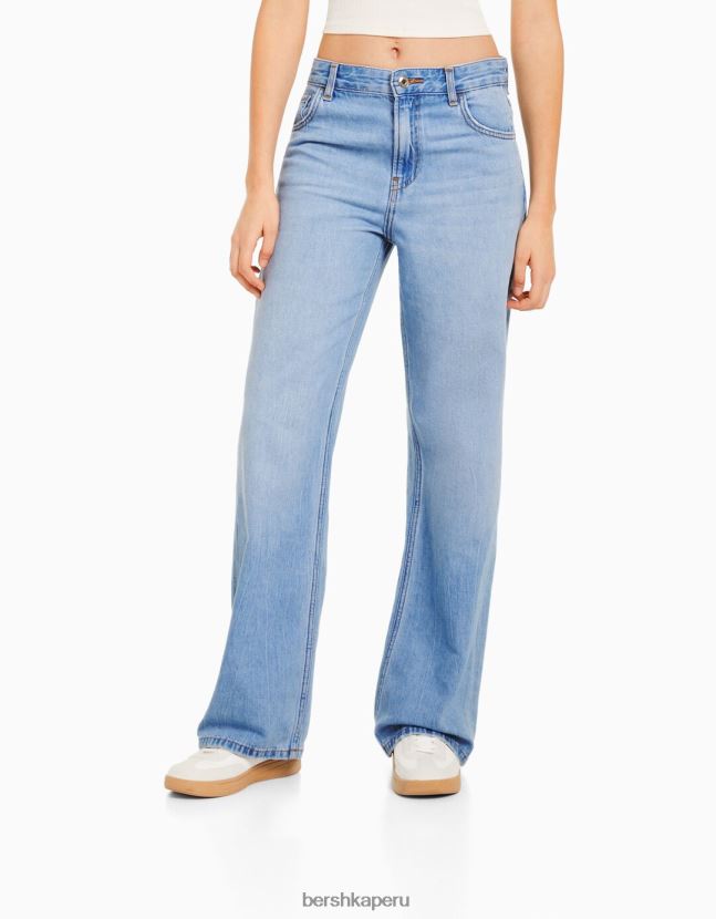 azul claro Bershka unisexo vaqueros anchos de los 90 806J6B3978