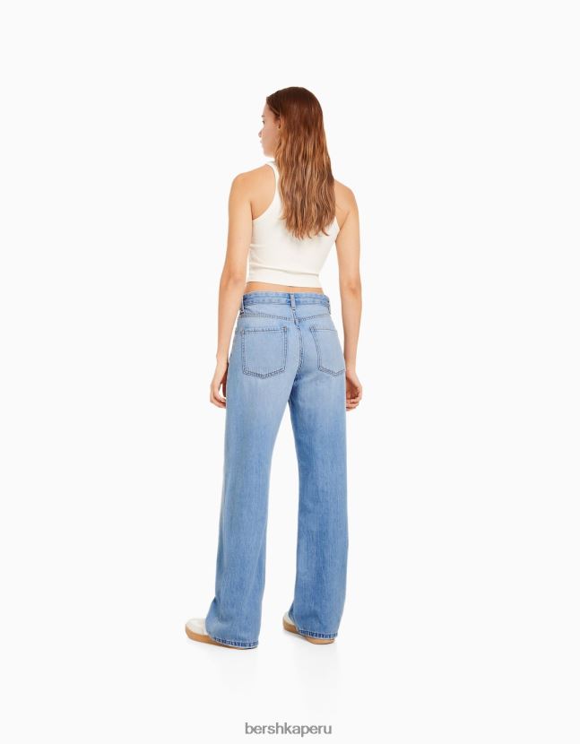 azul claro Bershka unisexo vaqueros anchos de los 90 806J6B3978