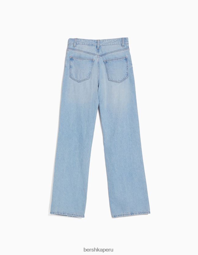 azul claro Bershka unisexo vaqueros anchos rotos de los 90 806J6B3956