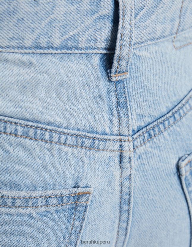 azul claro Bershka unisexo vaqueros anchos rotos de los 90 806J6B3956