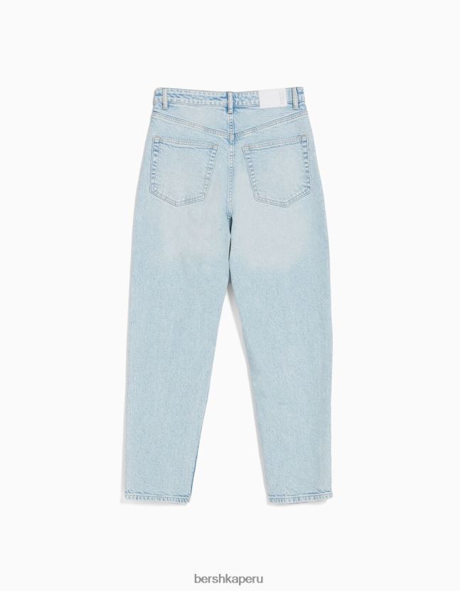 azul claro Bershka unisexo vaqueros mom slim de corte cómodo 806J6B3919