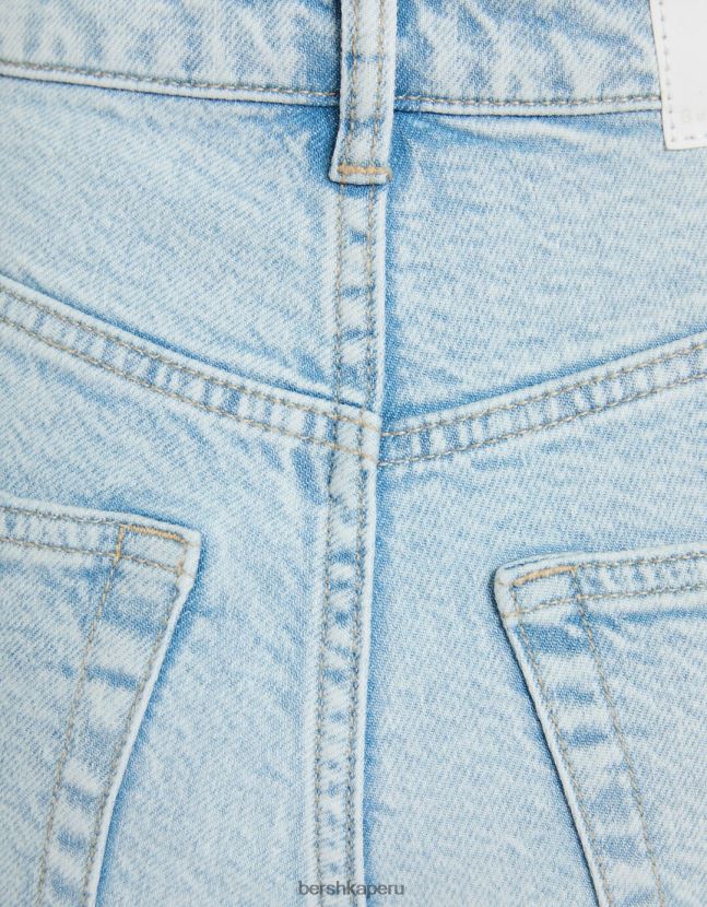azul claro Bershka unisexo vaqueros mom slim de corte cómodo 806J6B3919