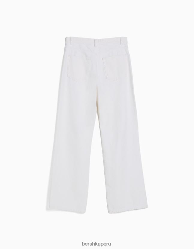 blanco Bershka unisexo vaqueros anchos rotos de los 90 806J6B3955