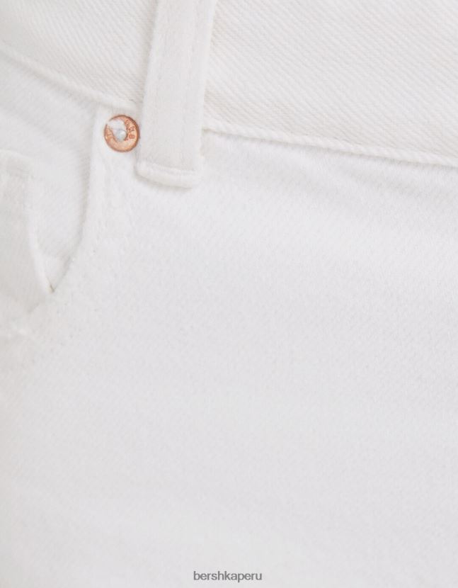 blanco Bershka unisexo vaqueros anchos rotos de los 90 806J6B3955