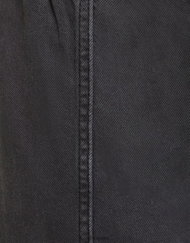 gris oscuro Bershka unisexo jeans cargo con pernera ancha y múltiples bolsillos 806J6B4001