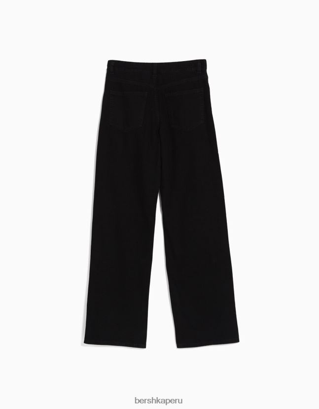 negro Bershka unisexo vaqueros anchos rotos de los 90 806J6B3958