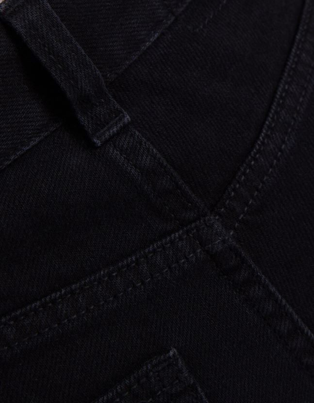 negro Bershka unisexo vaqueros anchos rotos de los 90 806J6B3958