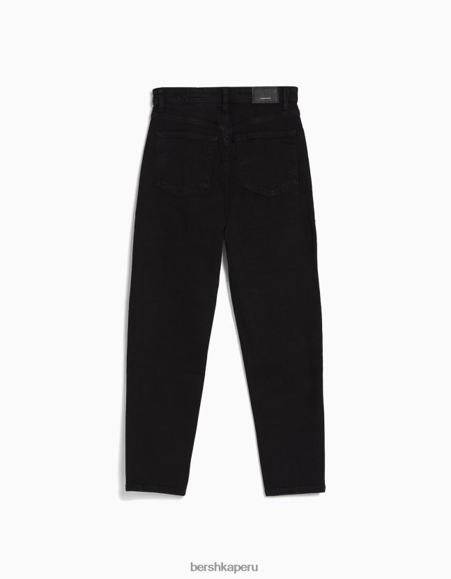 negro Bershka unisexo vaqueros mom slim de corte cómodo 806J6B3921