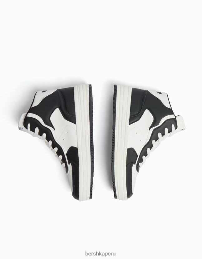 multicolor Bershka unisexo tenis altos en contraste 806J6B4180