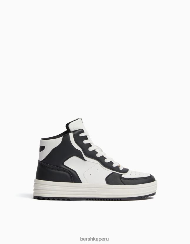 multicolor Bershka unisexo tenis altos en contraste 806J6B4180