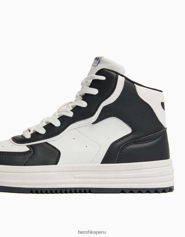 multicolor Bershka unisexo tenis altos en contraste 806J6B4182