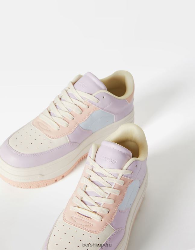multicolor Bershka unisexo tenis con plataforma en contraste 806J6B4174