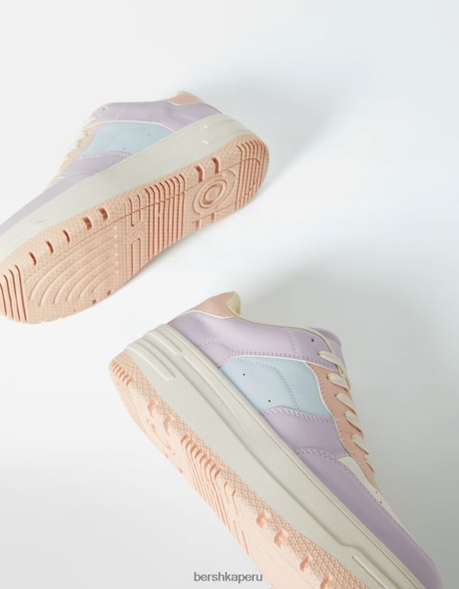 multicolor Bershka unisexo tenis con plataforma en contraste 806J6B4174