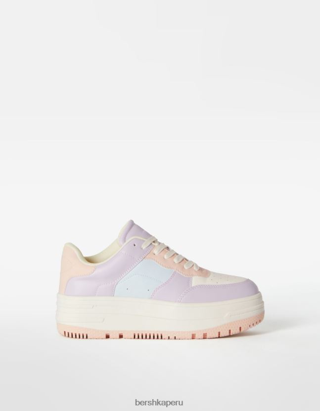 multicolor Bershka unisexo tenis con plataforma en contraste 806J6B4174