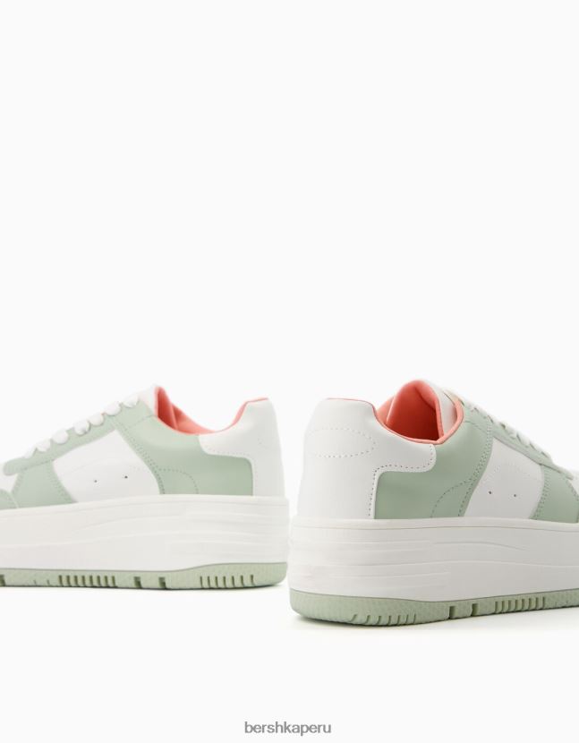 multicolor Bershka unisexo tenis con plataforma en contraste 806J6B4175