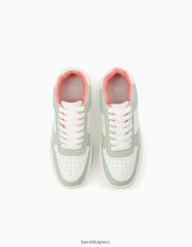 multicolor Bershka unisexo tenis con plataforma en contraste 806J6B4175