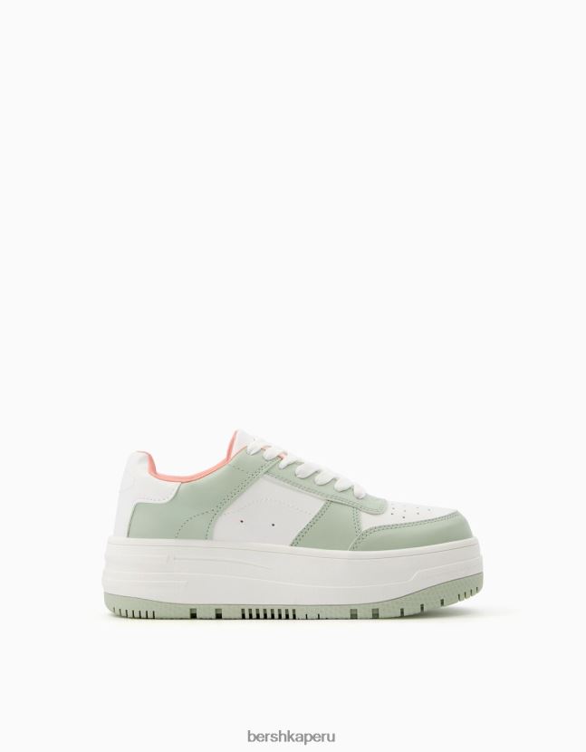 multicolor Bershka unisexo tenis con plataforma en contraste 806J6B4175