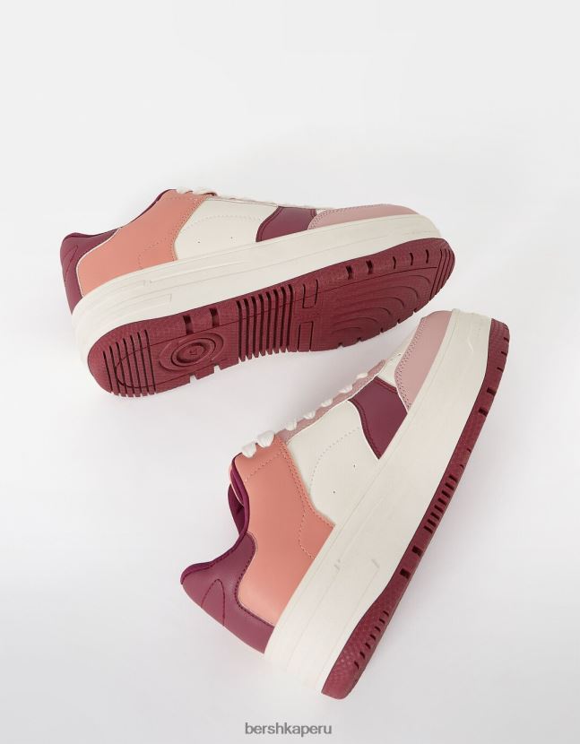 multicolor Bershka unisexo tenis con plataforma en contraste 806J6B4178