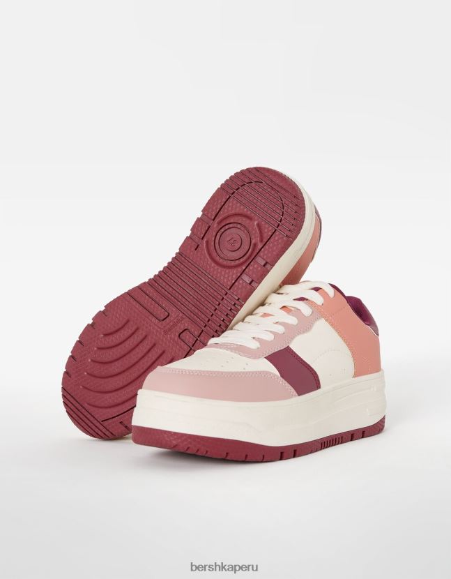 multicolor Bershka unisexo tenis con plataforma en contraste 806J6B4178