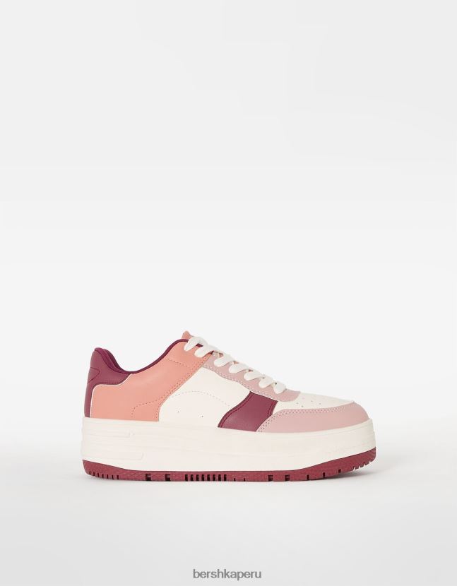 multicolor Bershka unisexo tenis con plataforma en contraste 806J6B4178